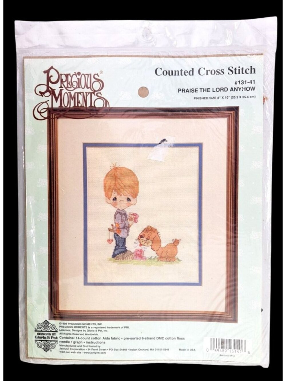 Vintage Precious Moments Counted Cross Stitch Kit Praise The Lord Anyhow 131-41